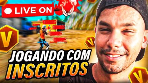 🔥 Free Fire Ao Vivo 🔥jogando Com Inscritos 💜 Sala Personalizada 6v6 Br