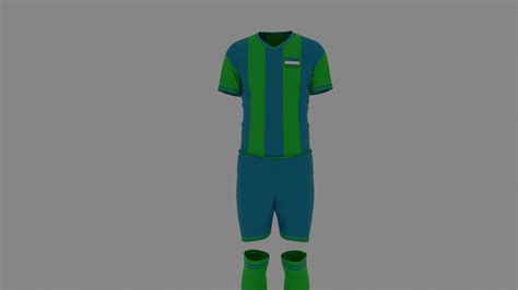 3D model Football Jersey Outfit Uzbekistan VR / AR / low-poly | CGTrader