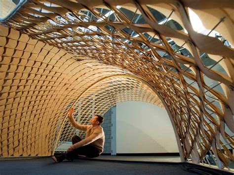 Differentiated Wood Lattice Shell Temporary Architecture Wood