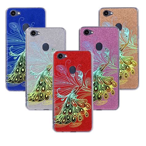 For Oppo F F Case Fashion Peacock Glitter Phone Case For Oppo F