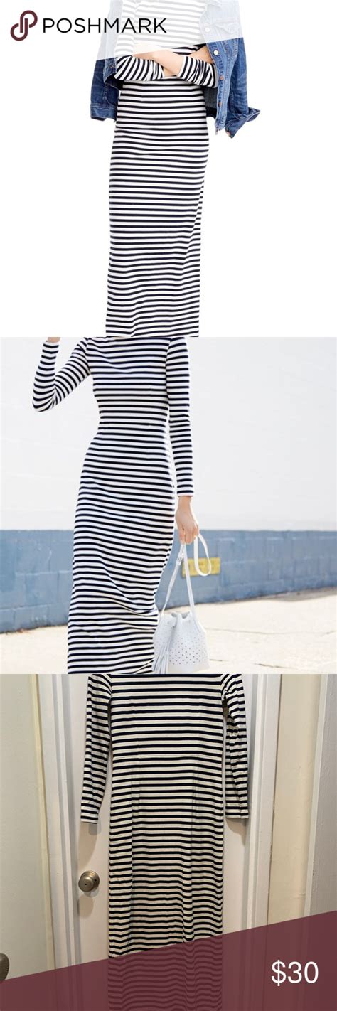 Jcrew Navy Striped Maxi Dress Size 2 Jcrew Striped Maxi Dress Long