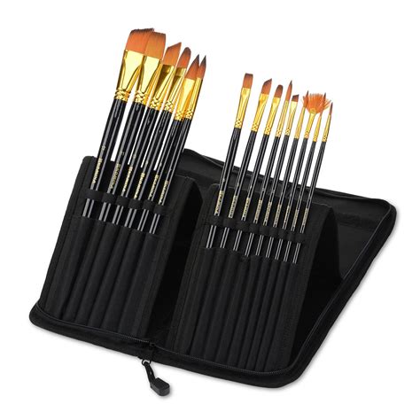 *BRAND NEW* Ultra High Quality Artist Paint Brush Set, 15 Brushes For All Paints | eBay