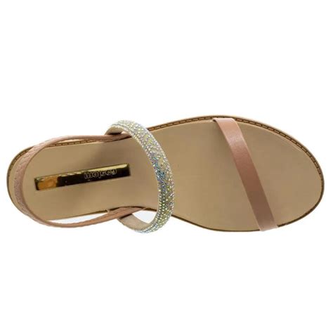 Sandalia Feminina Moleca Flat Rasteira Creme Nude Bege