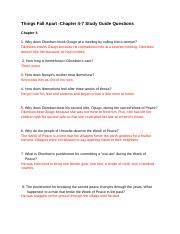 Things Fall Apart Chapters 4 7 Study Guide Questions Course Hero