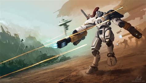 Tau Commander Shadowsun Warhammer 40k Artwork Tau Empire Warhammer Art