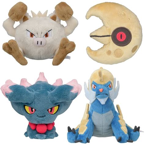 Pokemon Fit Plush Toys Mankey Misdreavus Samurott Lunatone Stuffed Doll