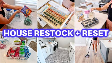 NEW CLEAN WITH ME ORGANIZE HOUSE RESTOCK RESET CLEANING MOTIVATION