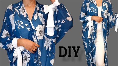 Sew A Kimono Dress Tutorial DIY Maxi Cardigan Stylish Abaya Design