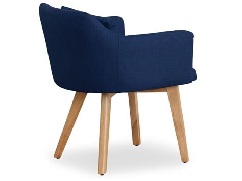 Chaise Scandinave Avec Accoudoir Tissu Bleu Kendi Conforama