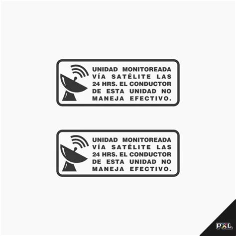 Calcas Stickers Unidad Monitoreada Via Satelite Para Carros