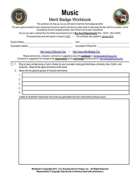 Pdf Music Merit Badge Workbook Peyton Lamb