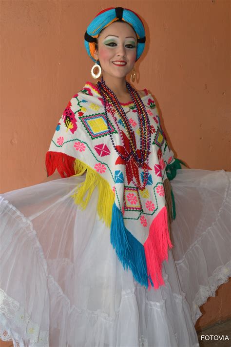 Anna L Davalos Proudly Wears The Traditional Dress For The State Of