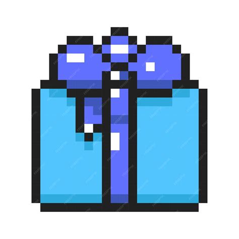 Premium Vector Pixel Art Christmas Present Pixel T