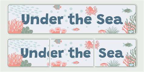 Under The Sea Display Banner Creat De Profesori Twinkl