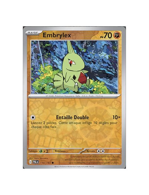 FR Pokémon Carte EV02 110 193 Embrylex REVERSE