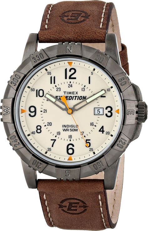 Timex Mens T499909j Expedition Rugged Metal Field Analog Display Analog Quartz Brown Watch