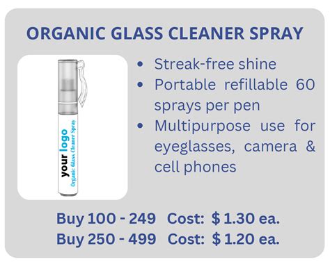 Organic Glass Cleaner Spray