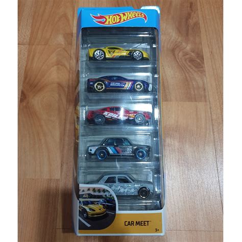 HOT WHEELS CAR MEET 5 Pack DATSUN 510 BMW 2002 CAMARO MUSTANG CORVETTE Shopee Malaysia