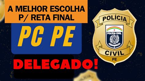 O MELHOR CURSO De RETA FINAL E SIMULADOS P Delegado PC PE YouTube