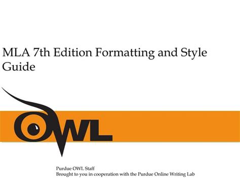 Purdue Owl Mla Format Ppt