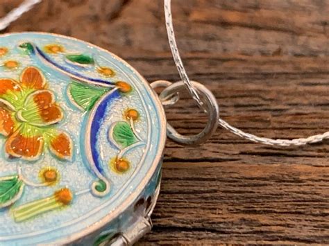 Medaillon Amulett Truckli Cloisonné Silber bunt Emaille Kaufen auf