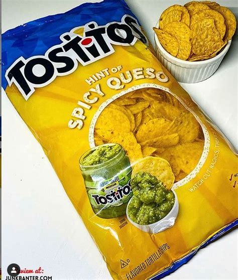 Tostitos Hint Of Spicy Queso Tortilla Chips Spicy Queso Spicy Chips