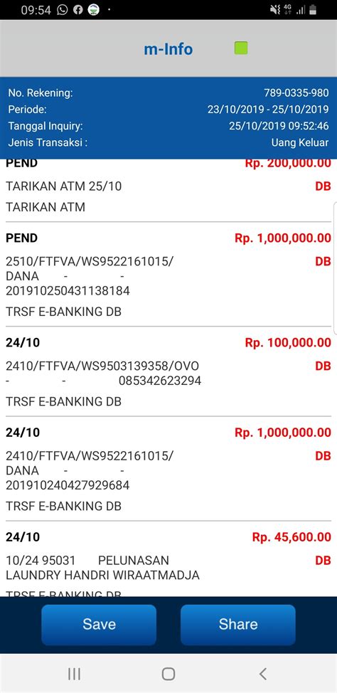 Detail Contoh Mutasi Rekening Bca Koleksi Nomer