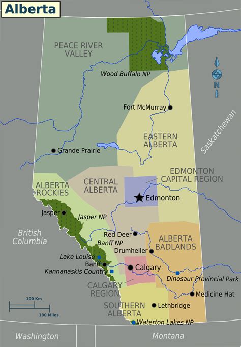 Alberta Regions - MapSof.net