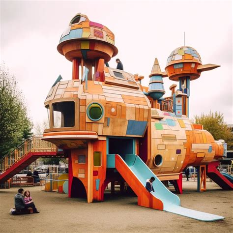 Evocative Playgrounds Themed Colorful Ai Generated Playground Design Swan