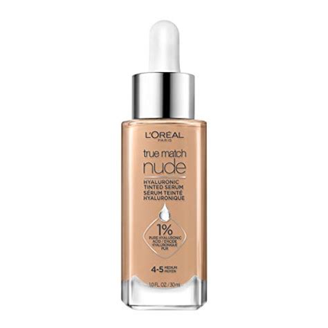 L Oreal Paris True Match Nude Hyaluronic Tinted Serum Foundation With 1 Hyaluronic Acid Medium