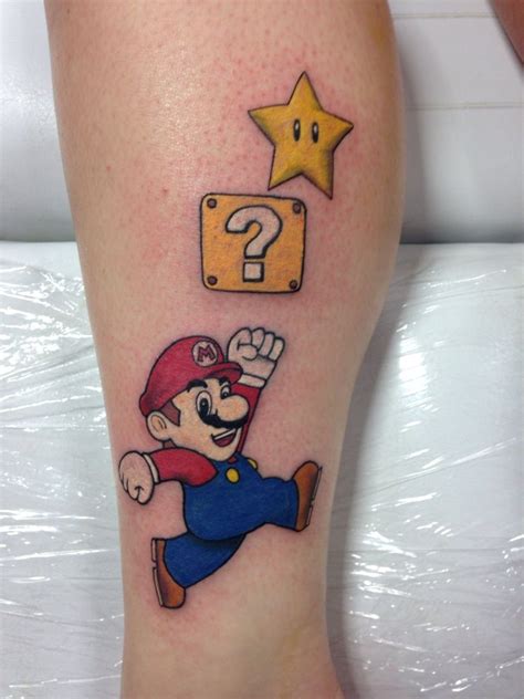 Mario Tattoo Super Mario Tattoo Mario Tattoo Video Game Tattoos