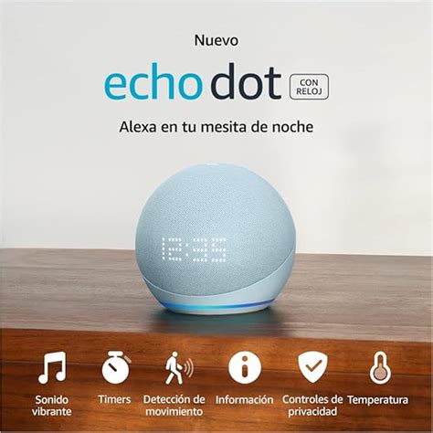 Amazon Oficial Nuevo Echo Dot Con Reloj 5ta Generación Modelo 2022