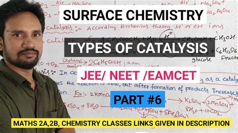 TYPES OF CATALYSIS SURFACE CHEMISTRY CLASS 12 TYPES OF CATALYSIS JEE