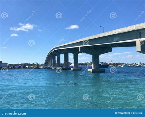 On the Water in Nassau, Bahamas in the Caribbean with Bridge Showing ...