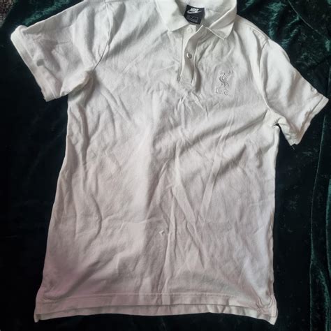 White Liverpool Core Polo Shirt Size Medium Classic... - Depop