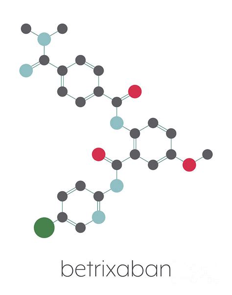 Betrixaban Anticoagulant Drug Molecule Photograph By Molekuulscience