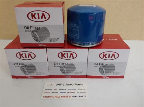 KIA CERATO ENGINE OIL FILTER X 5EA 2009 2012 2 0i PETROL GENUINE KIA