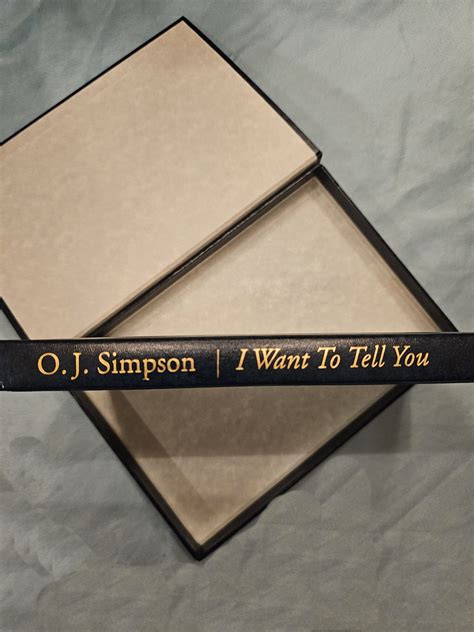 Rare Autographed Copy of O.J. Simpson book "I Want To Tell You" - Mobmento