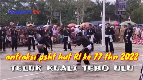 Antraksi PSHT HUT Rl Ke 77 Thn 2022 Teluk Kuali Tebo Ulu YouTube