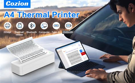 Cozion A Thermal Printer X Portable Bluetooth Printer For Travel