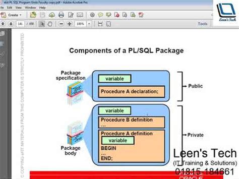 Beginner To Expert PL SQL 11g Tutorial In Bangla Program Units Lesson