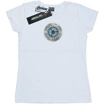 Marvel Avengers Endgame Tony Stark Heart Blanc Vêtements T shirts