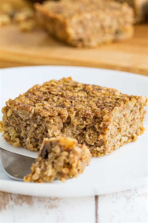 Banana Breakfast Bars Recipe Made With Quinoa Oatmeal