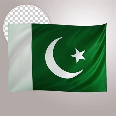 Premium PSD Pakistani Flag Isolated On Transparent Background