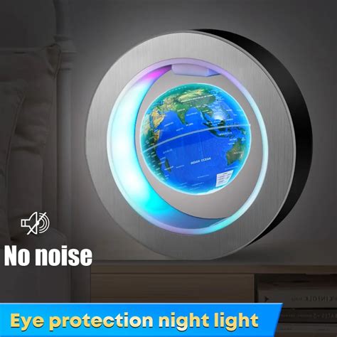 Generic LED Globe Magnetic Floating Globe Light World Map Rotating ...