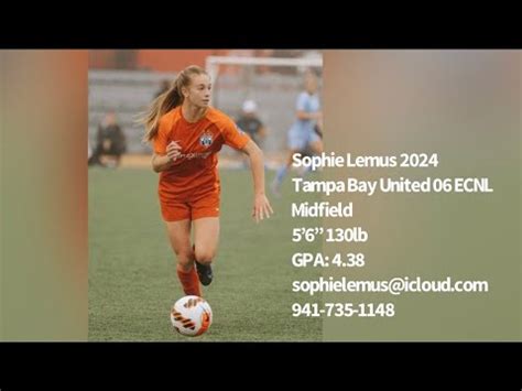 Sophie Lemus 2024 Tampa Bay United 06 ECNL NJ ECNL Showcase YouTube