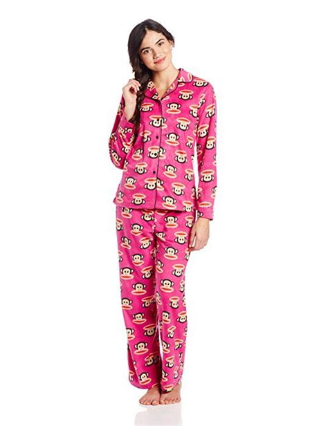 Paul Frank Women S Winter Sparkle Turq Julius Head PRT Notch Collar Pj