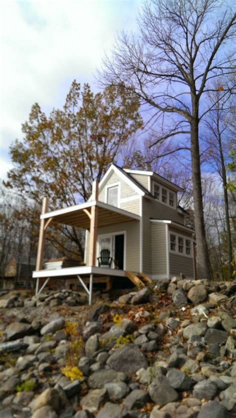 Two Story Tiny Cabin On Butler Island In Vermont