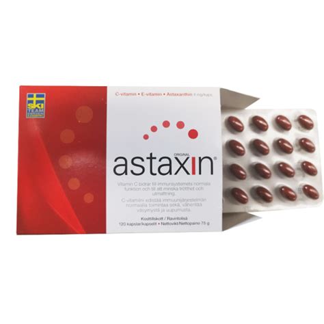 【astaxinastaxin 调节免疫】astaxin拜尔力虾青素 瑞典原装正品 雨生红球藻素膳食补充胶囊120粒【保税仓发货】【正品