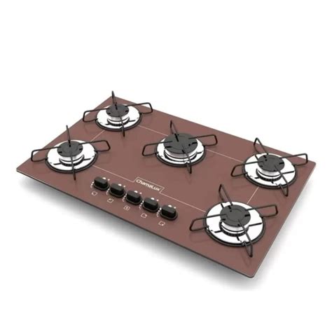 Fogão Cooktop Chamalux Ultra Chama 5 bocas Marron Bivolt Shopee Brasil